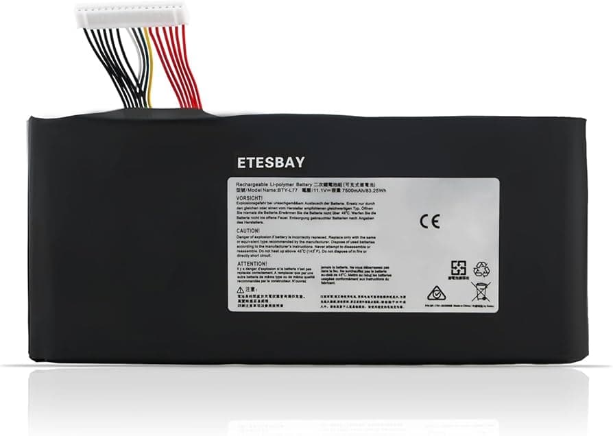 PIN LAPTOP MSI GT72 2PE, 2QD, 2QE, GT72S 6QD, 6QE, 6QF, GT72VR 6RD, GT80, WT72, MS-1781, MS-1782, MS-1783, MS-1784, MS-178 BTY-L77 (ZIN) – 3 CELL