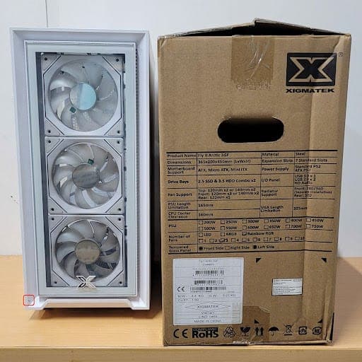 Thùng máy/ Case Xigmatek Fly II Arctic 3GF (3 FAN RGB) - White