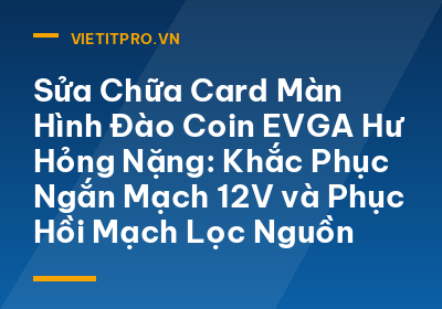 Sửa Chữa Card Màn Hình Đào Coin EVGA Hư Hỏng Nặng: Khắc Phục Ngắn Mạch 12V và Phục Hồi Mạch Lọc Nguồn