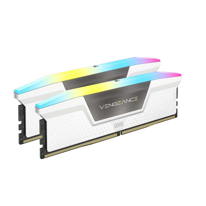RAM Desktop Corsair Vengeance RGB White (CMH64GX5M2B5600C40W) 64GB (2x32GB) DDR5 5600MHz