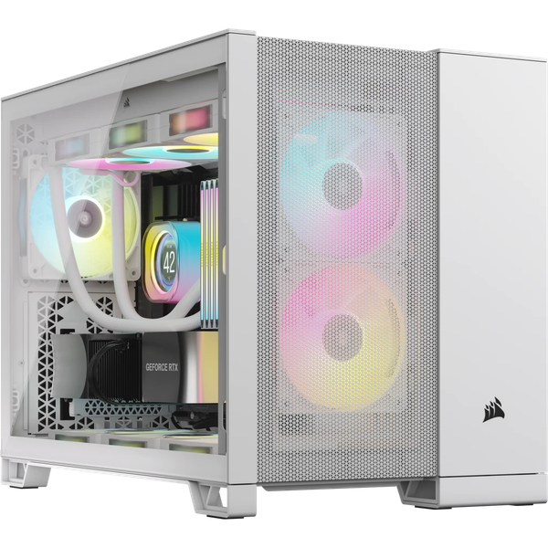Vỏ máy tính Corsair 2500D Airflow TG Mid-Tower White (CC-9011264-WW)