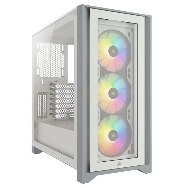Vỏ máy tính Corsair iCUE 4000X RGB TG White (CC-9011205-WW)