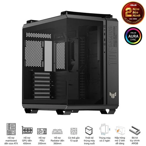 Vỏ máy tính ASUS TUF Gaming GT502 Black