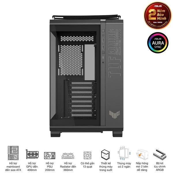Vỏ máy tính ASUS TUF Gaming GT502 Black