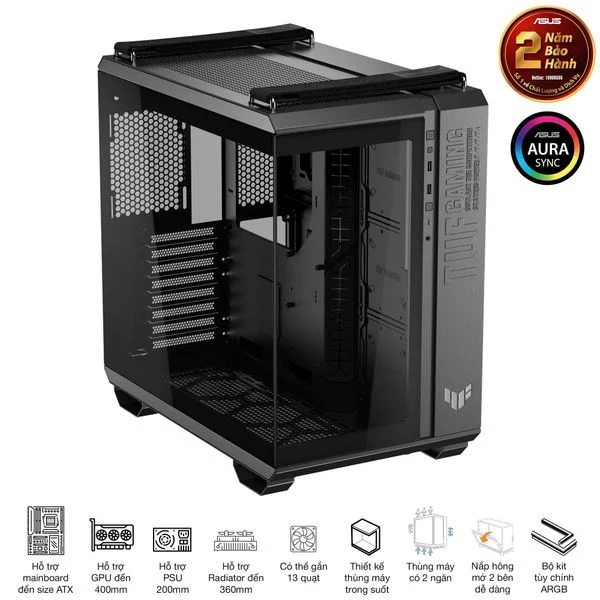 Vỏ máy tính ASUS TUF Gaming GT502 Black