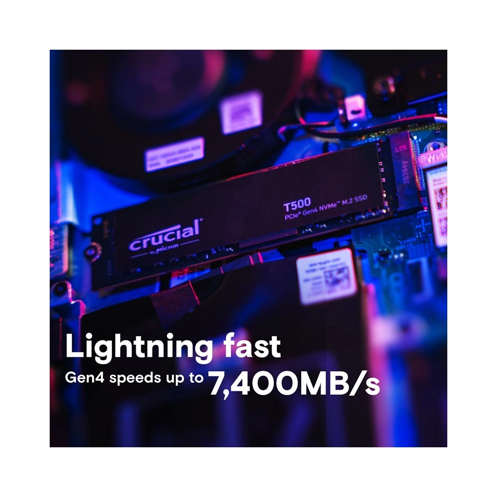 SSD Crucial T500 1TB M.2 PCIe Gen4 x4 NVMe CT1000T500SSD8