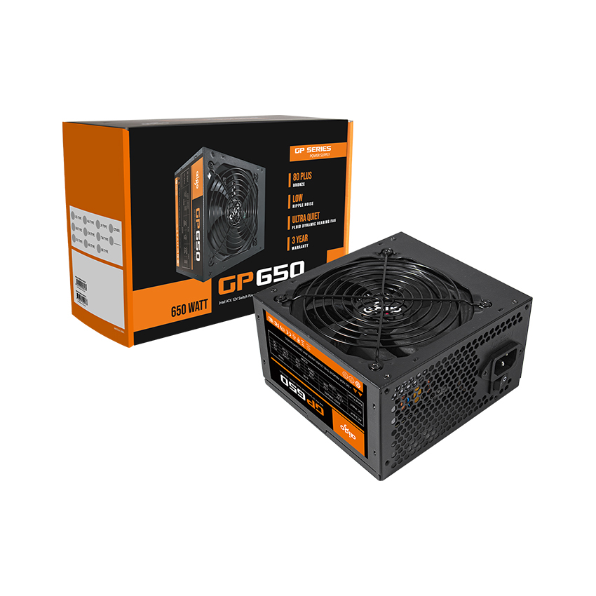 Nguồn máy tính AIGO GP650 - 650W (80 Plus Bronze/Màu đen)