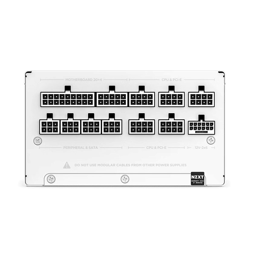 Nguồn máy tính NZXT C1000 Gold ATX 3.1 White – 1000W (80 Plus Gold/ Full Modular)