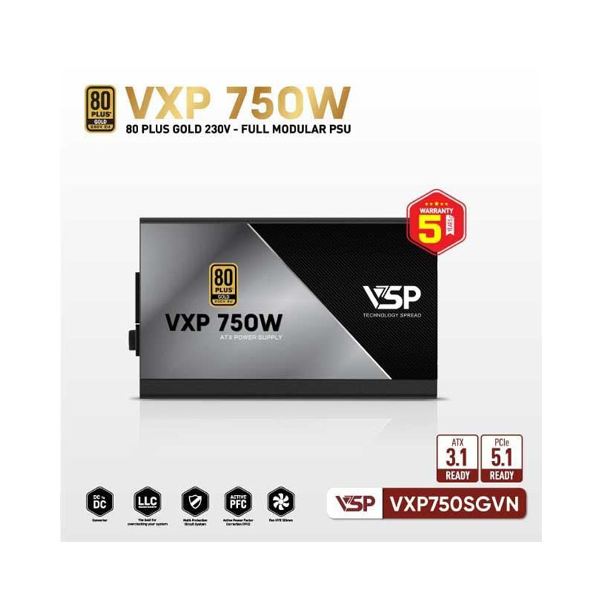 Nguồn VSP VXP750SGVN - 750W (80Plus Gold)