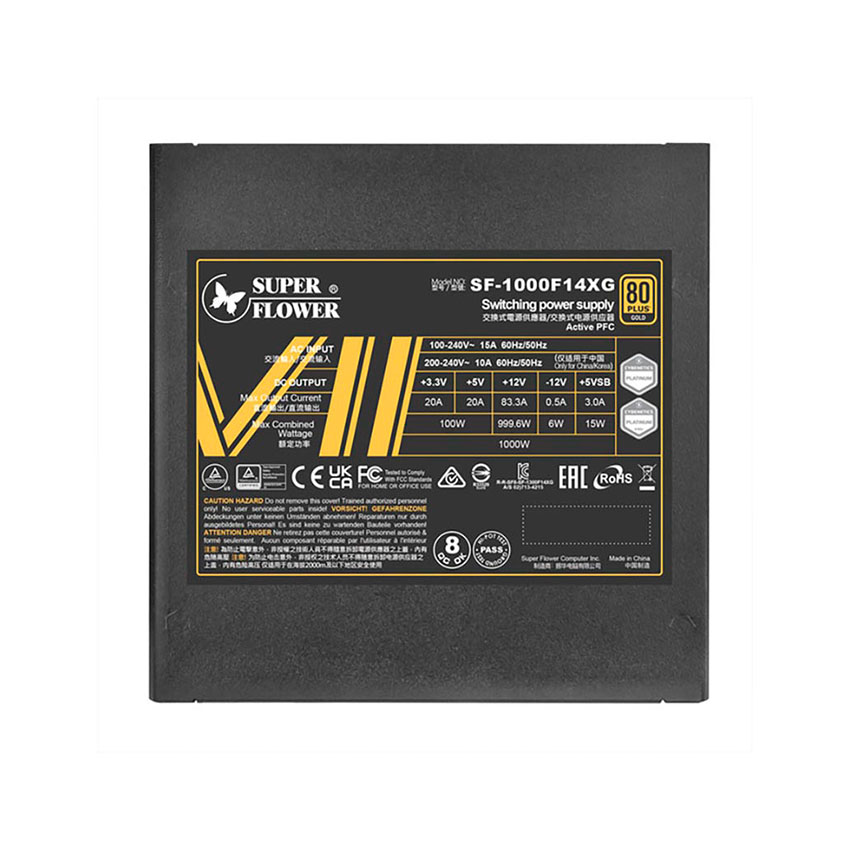 Nguồn Super Flower LEADEX VII XG 1000W ATX 3.1 80 PLUS GOLD - Black
