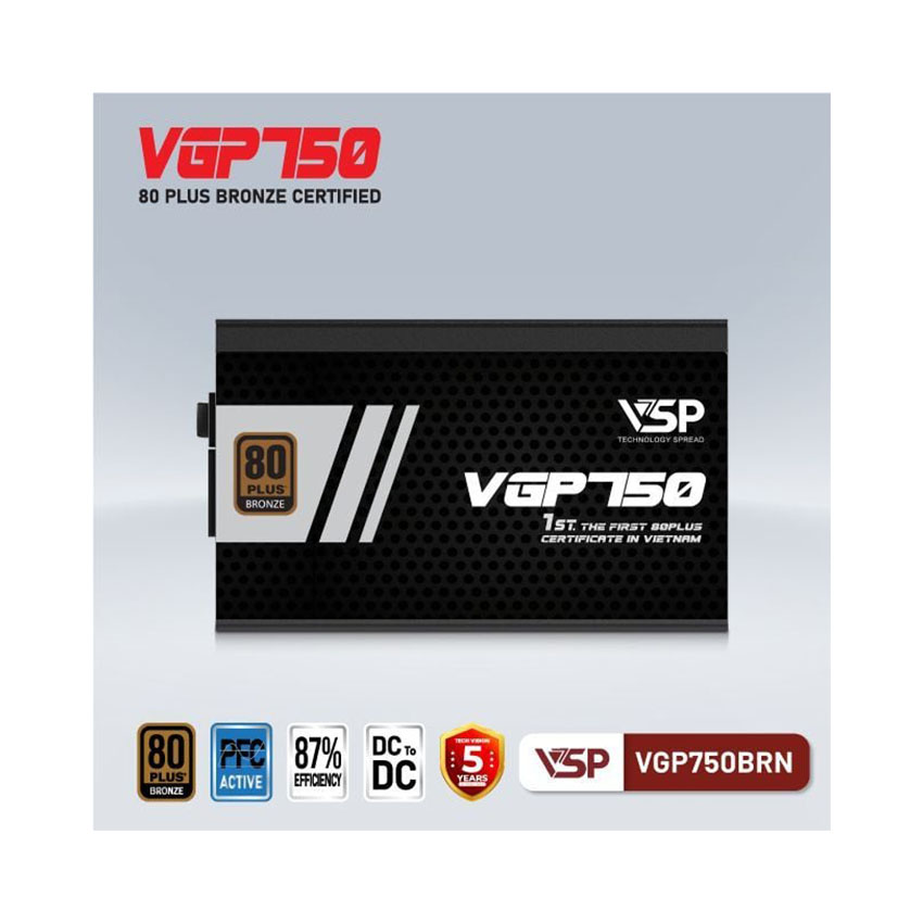 Nguồn VSP VGP750BRN PRO 750W (80Plus Bronze) (GA MOR)