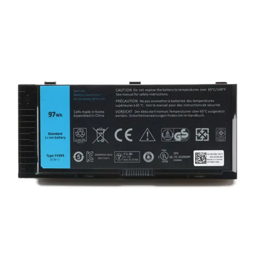 Pin Dell Precision M4600 M4700 M4800 M6600 M6700 M6800 PG6RC R7PND C565C 8M039 FV993 Precision M4600 FV993 (Zin) – 9 CELL