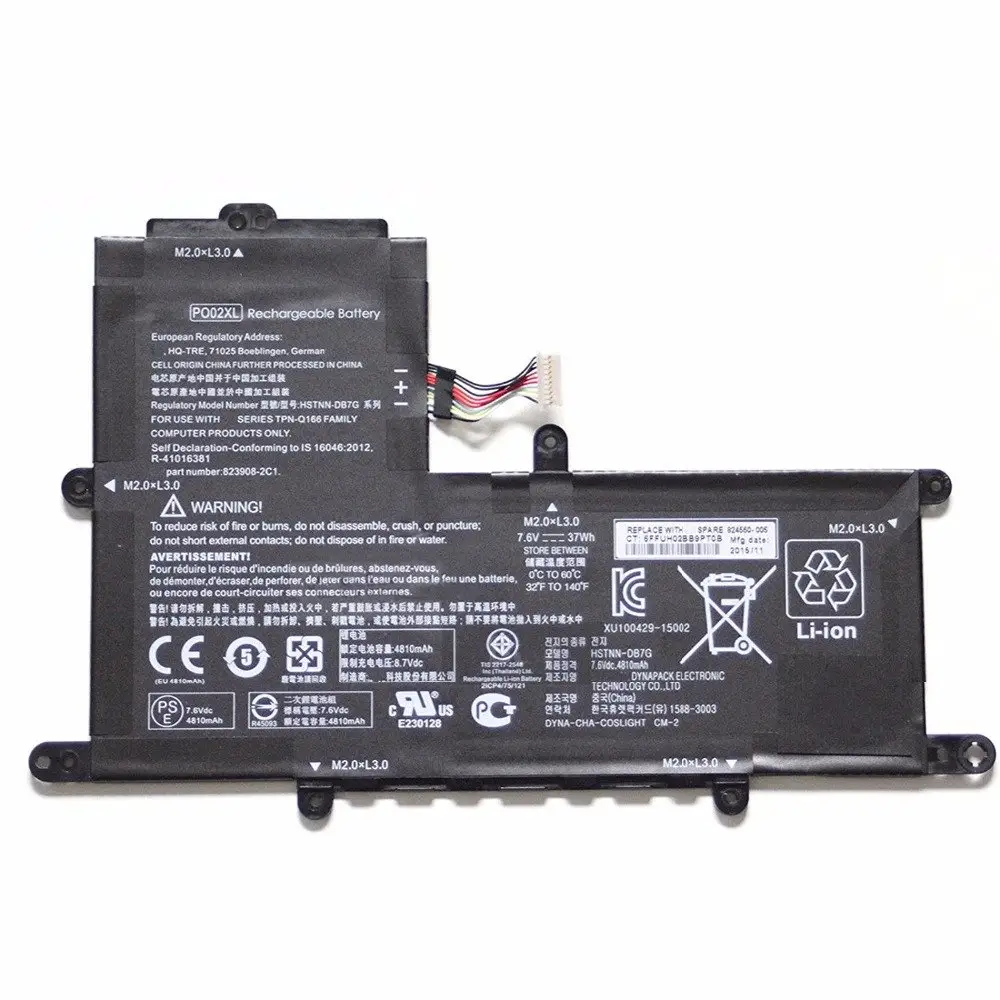Pin hp stream 11-r000 (zin) – 2 cell -hp stream 11 pro g2 g3 g4 g5, hp stream 11-r000, 11-y000, po02xl