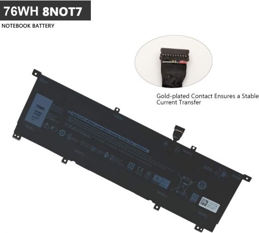 Pin dell xps 15 (9575) / precision 5530 2-in-1, 75wh (zin) – 6 cell