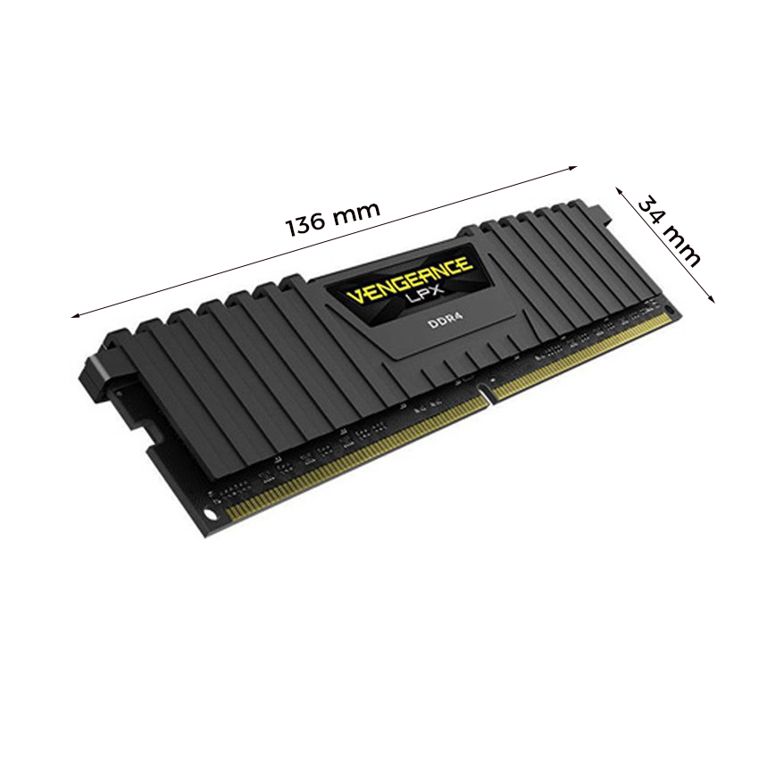 RAM Desktop Corsair Vengeance LPX (CMK8GX4M1E3200C16 ) 8GB (1x8GB) DDR4 3200MHz