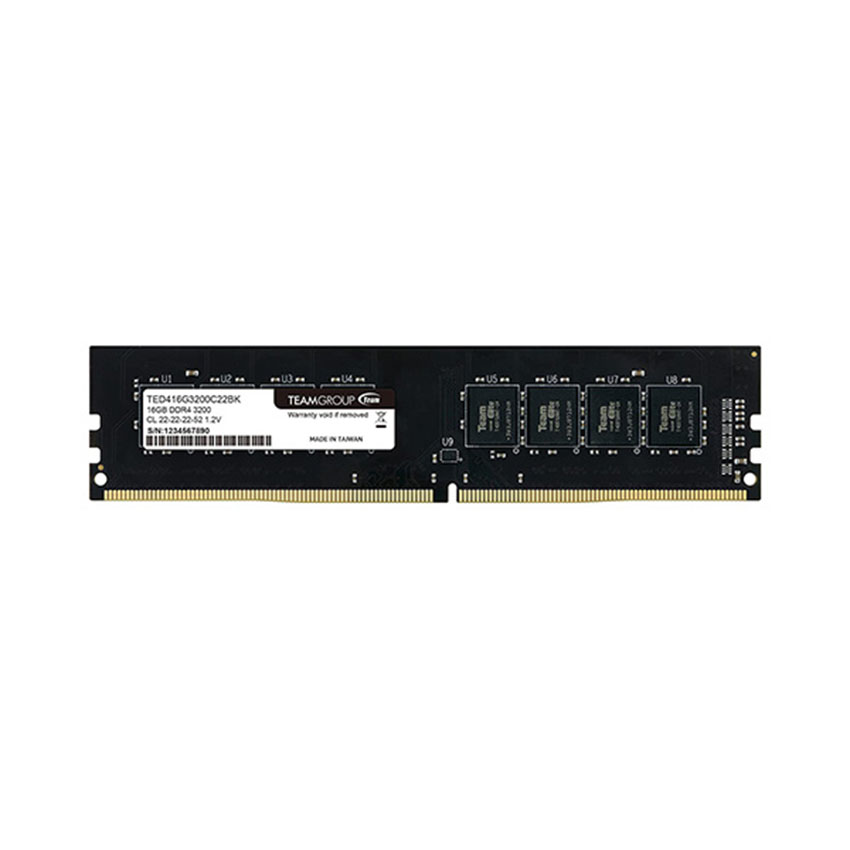RAM Desktop TeamGroup Elite (TED416G3200C22BK) 16GB (1x16GB) DDR4 3200MHz