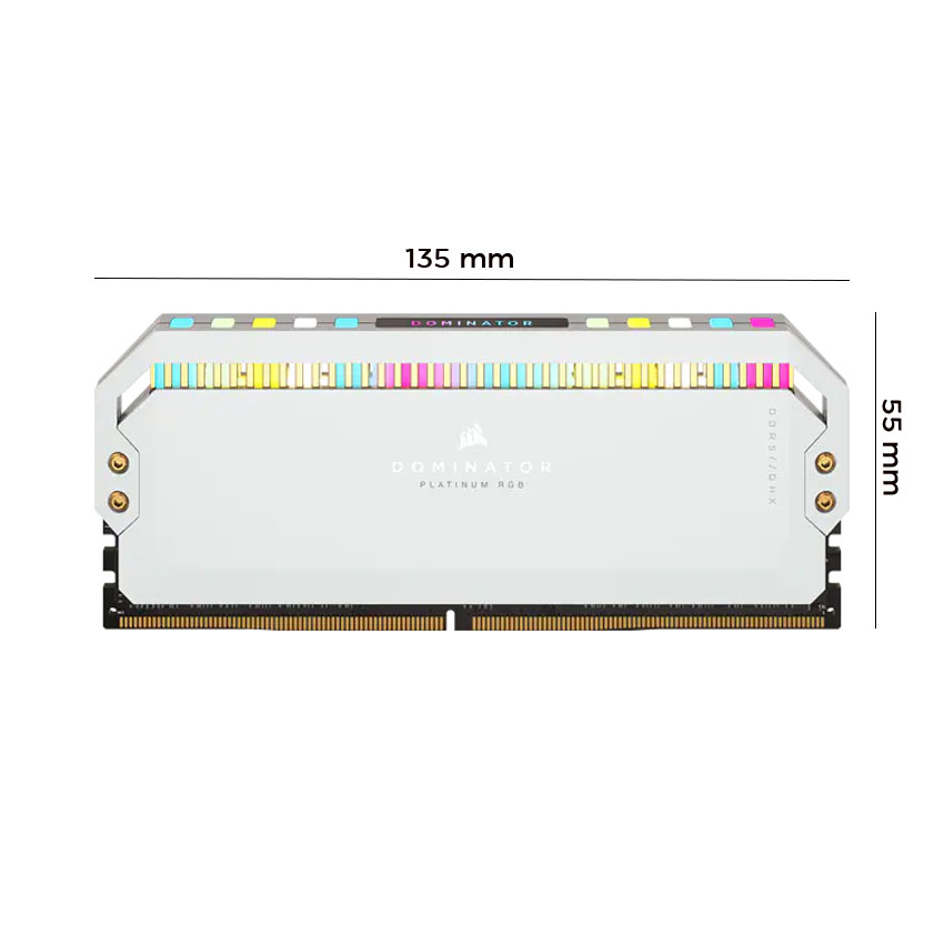 RAM Desktop Corsair Dominator Platinum RGB White Heatspreader (CMT64GX5M2B5200C40W) 64GB (2x32GB) DDR5 5200MHz