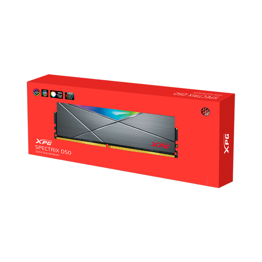 RAM Desktop ADATA XPG Spectrix D50 RGB Grey (AX4U32008G16A-ST50) 8GB (1x8GB) DDR4 3200MHz