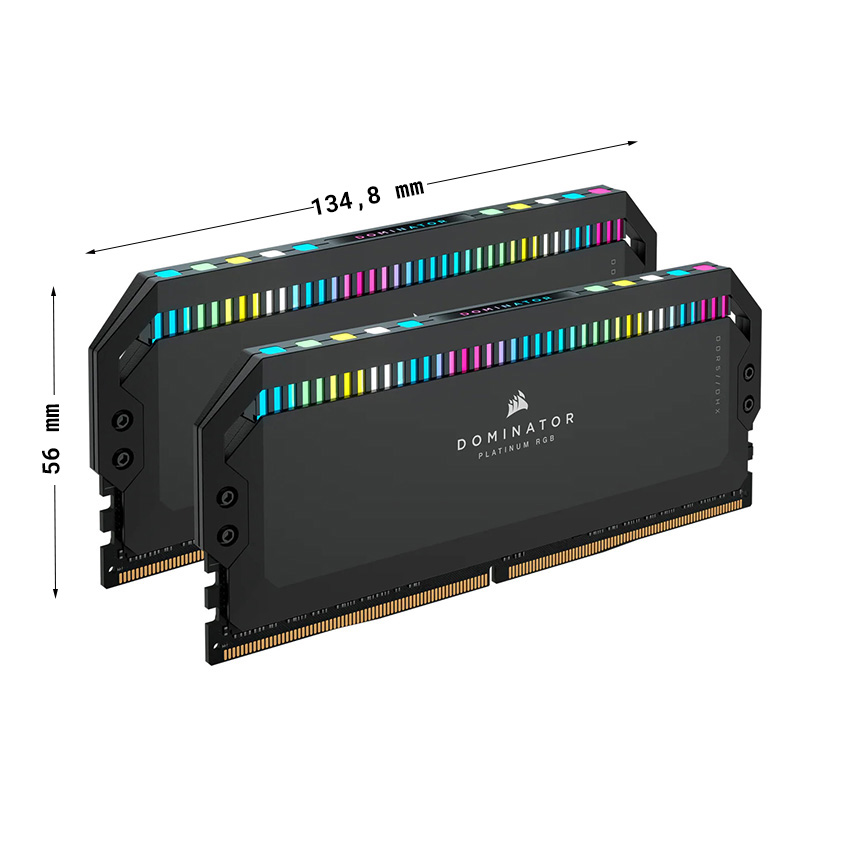 RAM Desktop Corsair Dominator Platinum RGB Black (CMT64GX5M2B5600C40) 64GB (2x32GB) DDR5 5600MHz