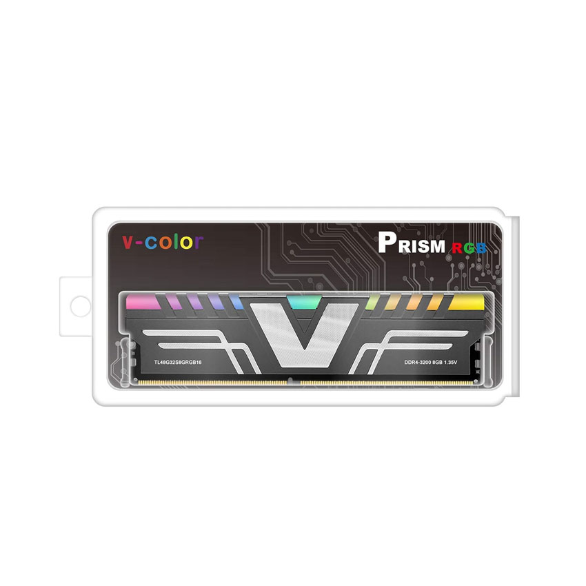 RAM Desktop V-color Prism RGB (TL48G32S8GRGB16) 8GB (1x8GB) DDR4 3200MHz