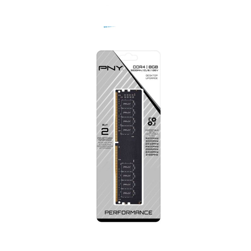 RAM Desktop PNY (MD8GSD4320016-TB/MD8GSD43200-TB) 8GB (1x8GB) DDR4 3200MHz