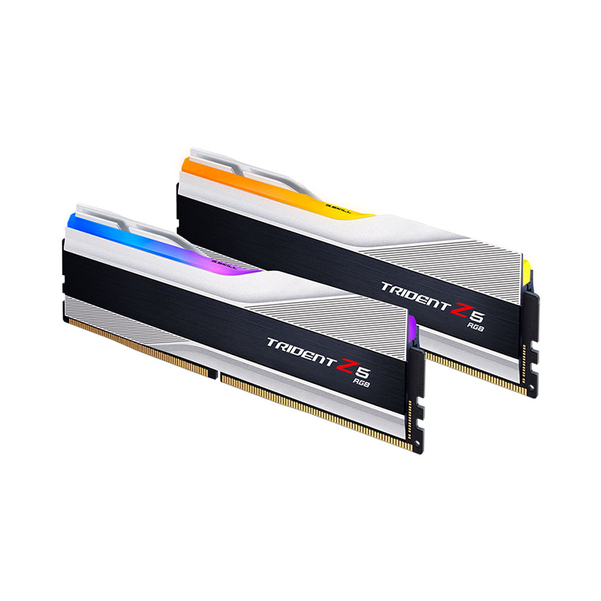 RAM Desktop Gskill Trident Z RGB Silver (F5-6400J3239G16GX2-TZ5RS) 32GB (2x16GB) DDR5 6400MHz