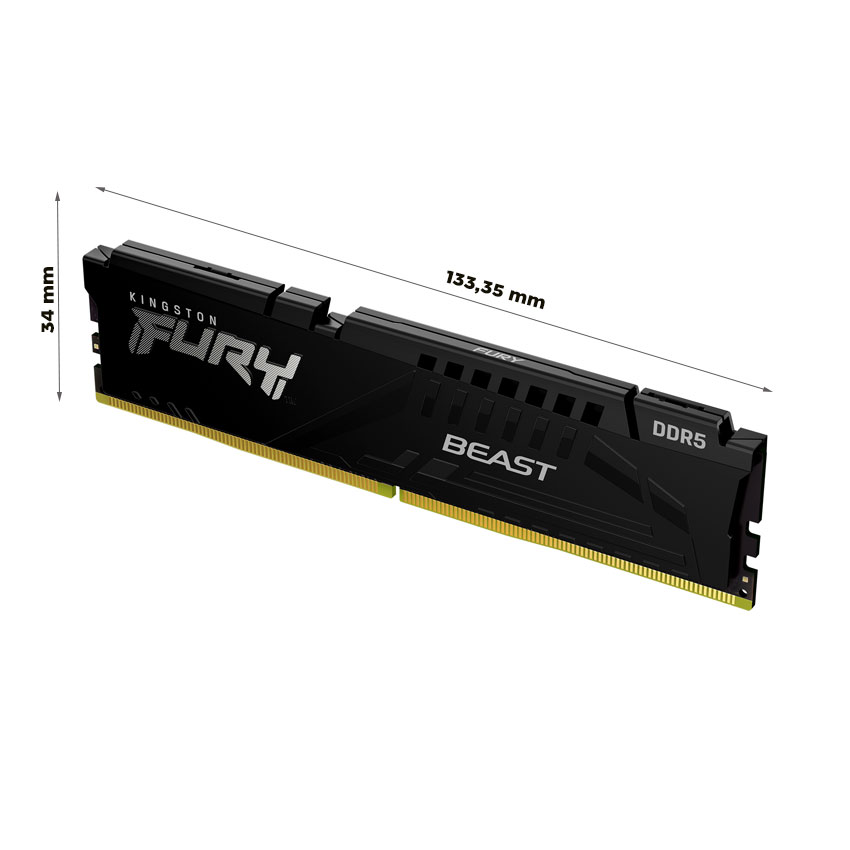 RAM Desktop KINGSTON Fury Beast (KF552C40BB-8) 8GB (1x8GB) DDR5 5200MHz