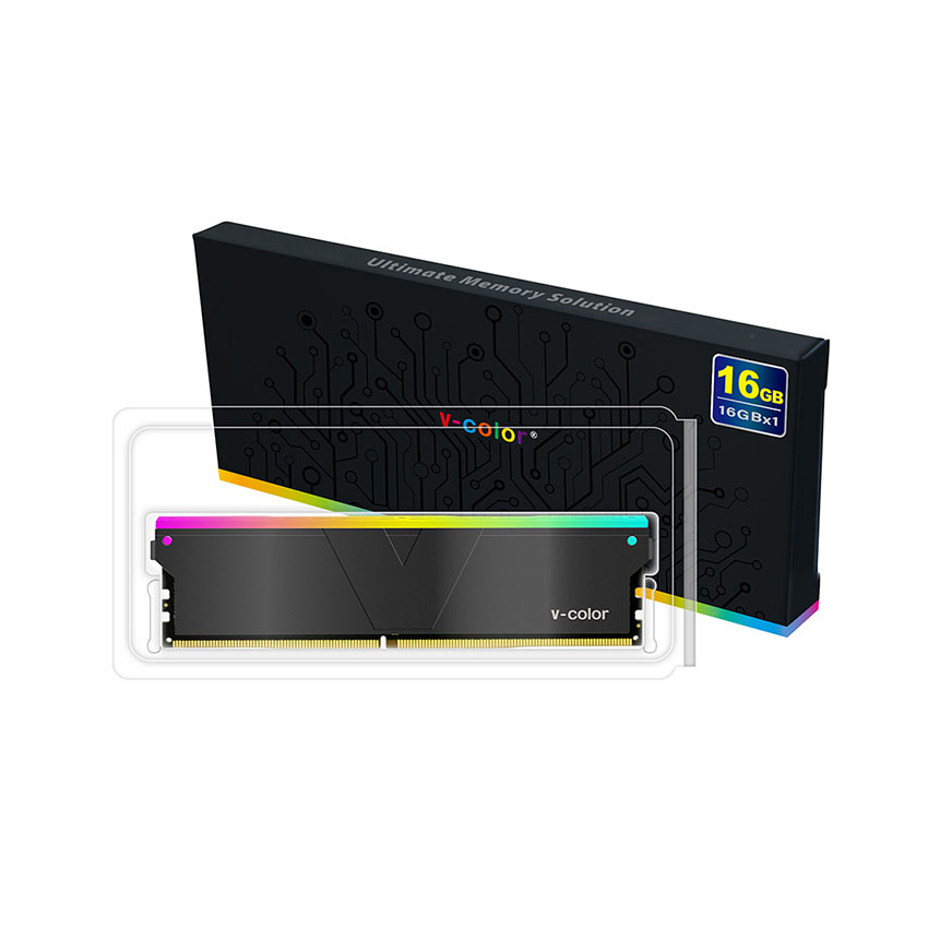 RAM Desktop V-Color SKYWALKER PLUS RGB Black (TL416G36S818CSPKWS) 16GB (1x16GB) DDR4 3600MHz