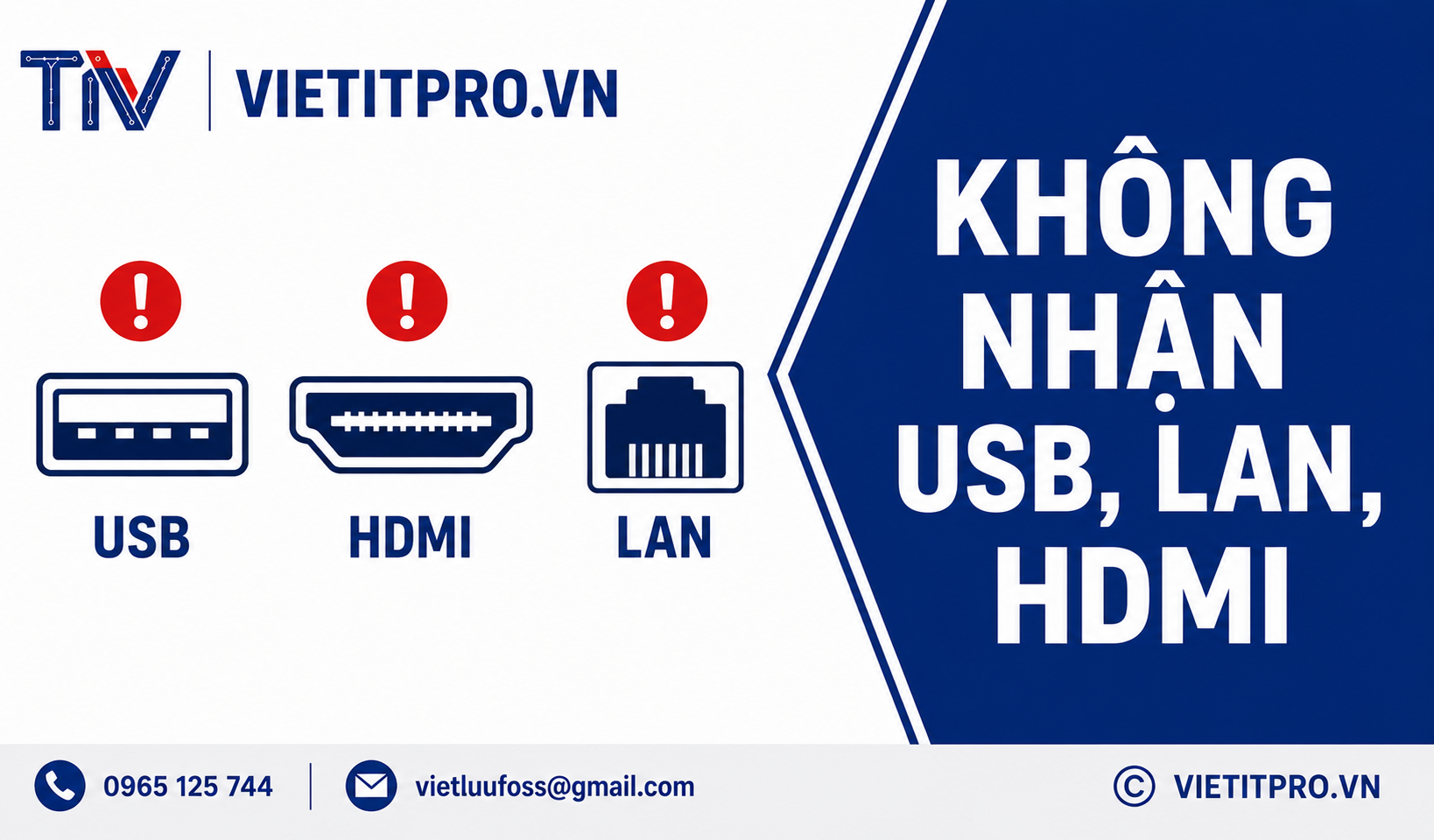 Laptop không nhận USB, HDMI, LAN: Nguyên nhân và cách sửa