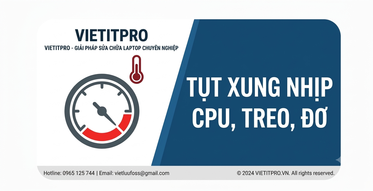  Laptop tụt xung, treo đơ khi chạy nặng — Nguyên nhân và cách khắc phục