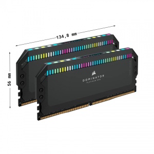 RAM Desktop Corsair Dominator Platinum RGB Black (CMT64GX5M2B5600C40) 64GB (2x32GB) DDR5 5600MHz
